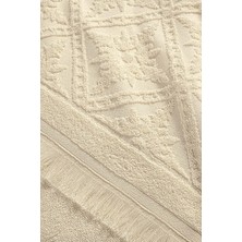 Arliva Home Rıta Bukle Jakarlı Havlu Krem 70X130