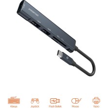 Polosmart PSH11 Dönüştürücü Hub Siyah