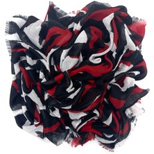 Naz İpek 7'Li Set Zebra Desen Flamlı Pamuklu Yazma Eşarp 100X100Cm