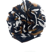 Naz İpek 5'Li Set Zebra Desen Flamlı Pamuklu Yazma Eşarp 100X100Cm