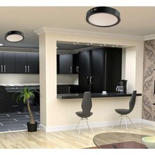 Cata CT-5235 18 Watt Sıva Üstü Siyah Kasa Yuvarlak LED Panel Armatür Beyaz Işık
