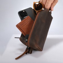 Design Craft Hakiki Deri Erkek El Çantası Dopp Kit