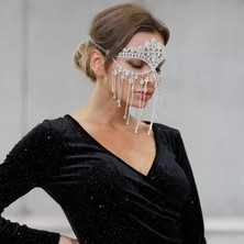 Flaner Paris Aksesuar Taşlı Party Yüz Maskesi