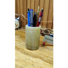 Marble Center Mermer Diş Fırçalık - Pamukluk - Kalemlik