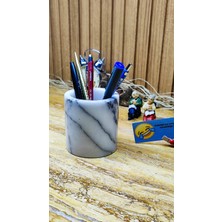 Marble Center Mermer Diş Fırçalık - Pamukluk - Kalemlik