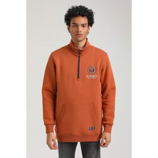 New World Polo Half-Zip Kiremit Slim Fit Half-Zip Sweatshırt 23FWM64064