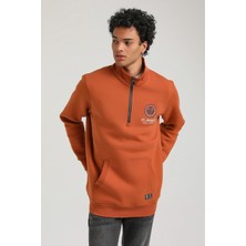 New World Polo Half-Zip Kiremit Slim Fit Half-Zip Sweatshırt 23FWM64064