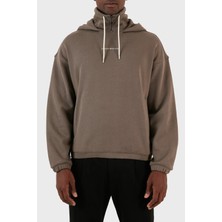 Emporio Armani Pamuk Kapüşonlu Yarım Fermuarlı Erkek Sweat 6R1ME6 1jwpz 0440