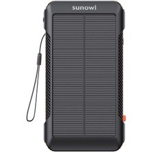 Sunowl SO600 Solar Powerbank, 10000 Mah, LED Işık