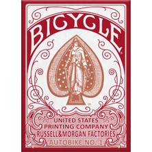 Bicycle | United States Printing Company Russell & Morgan Factories Autobike No:1 Red Oyun Kartı