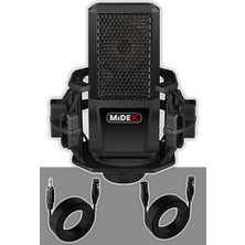 Midex MX-2020 Mikrofon + GLX-500 Ses Kartı + Rs-30 Stereo Kulaklık Stüdyo Kayıt Seti