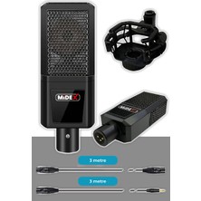 Midex MX-2020 Mikrofon + GLX-500 Ses Kartı + Rs-30 Stereo Kulaklık Stüdyo Kayıt Seti