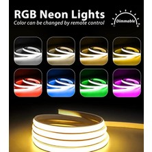 Burul Neon Led Şerit Led ışık Seti Rgb Çok Renkli 2.5 metre