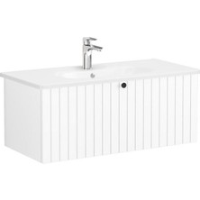 Vitra Root Groove Çekmeceli Lavabo Dolabı 100 cm Mat Beyaz 69394