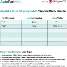 Alpha Auto Part Fiat LINEA,500 Için Plaka Lamba Camı (2 Adet)