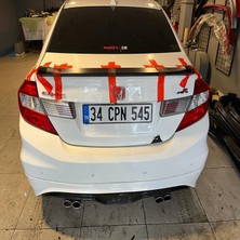 PasaTuning Honda Civic Fb7 (2012-2016) Anatomik (Yarasa) Piano Black Spoiler (Plastik)