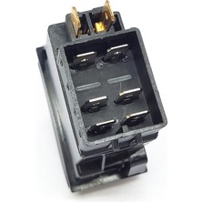 Allestock Universal Şaft Yukarı Aşağı Düğmesi Anahtarı 6 Pin Rocker Switch Buton - Ampullü 24V