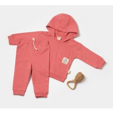 Baby Cosy Babycosy Organik Kapüşonlu Sweatshirt & Pantolon Seti