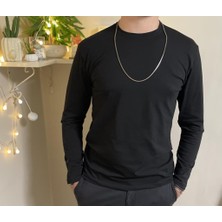 Betimoda Erkek Slim Fit Dar Kesim Bisiklet Yaka Uzun Kol Pamuklu Tişört