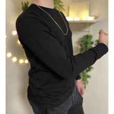 Betimoda Erkek Slim Fit Dar Kesim Bisiklet Yaka Uzun Kol Pamuklu Tişört