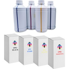 PowPrint Safir  Toner Epson Uyumlu L455  Cmyk 1 Litre  Muadil Mürekkep  Seti