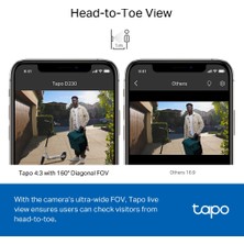 TP-LINK Tapo D230S1, 2K 5MP Tapo Akıllı Görüntülü Renkli Gece Görüş Destekli Kapı Zili, Pille çalışır, İki Yönlü Konuşma, IP64, Bulut/Yerel Depolama, Alexa ve Google Home ile Çalışır, Kolay Kurulum