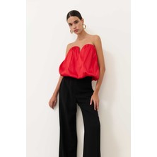 ROMAN Tafta Stroplez Büstiyer Kırmızı K2414010_006