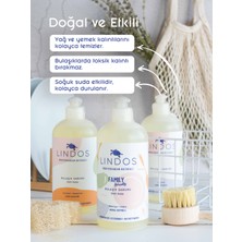 Lindos - Süper Konsantre Defne Biberiye Kokulu Bulaşık Sabunu %100 Bitkisel Elde Yıkama Deterjanı- 600ml