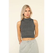Owut Collection Kadın Dik Yaka Kolsuz Body