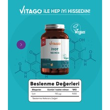 Vitago Premium İyot 150 mcg İçeren Tablet Takviye Edici Gıda 120'li