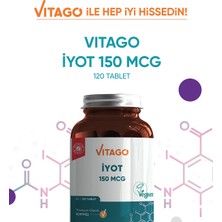Vitago Premium İyot 150 mcg İçeren Tablet Takviye Edici Gıda 120'li