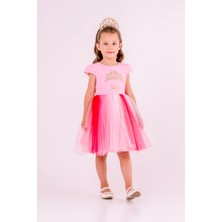Eray Kids Barbie Iki Renkli Etekli Taçlı Elbise
