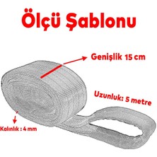 Badem10 Sapan Polyester Spanzet 6 Ton 5 Metre Bronz Kahve Sağlam Yük Kaldırma Taşıma Indirme Halat