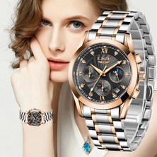 Hanyang Gül Altın Mavi Lıge 2021 Yeni Moda Izle Kadın Saatler Bayanlar Yaratıcı Çelik Kadın Bilezik Saatler Kadın Su Geçirmez Saatler Relogio Feminino (Yurt Dışından)