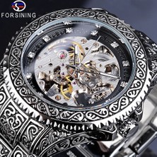 Hanyang GMT1213-3 Forsining  Otomatik Mekanik Saat Lüks Açık Kol Saati Moda Erkek Saatler Paslanmaz Çelik Retro Saat (Yurt Dışından)