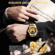 Hanyang Altın Siyah T-Kazanan Marka Klasik Moda Altın  Elmas Erkek Mekanik Saatler Lüks Iş Aydınlık Erkekler Izle Reloj Hombre (Yurt Dışından)