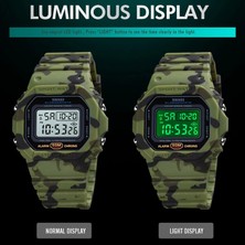 Hanyang Siyah Beyaz Spor Izle Erkekler Açık LED Dijital Saatler 5bar Su Geçirmez Çalar Saat Erkek Askeri Erkekler Dijital Kol Saati Skmeı Montre Homme (Yurt Dışından)