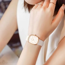 Hanyang Gül Mavi Wwoor 2022 Kadın Izle Moda Deri Kuvars Bilezik Izle Üst Marka Lüks Su Geçirmez Bayanlar Kol Saati Montre Femme Feminino (Yurt Dışından)