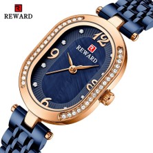 Hanyang Mavi Rosegold Ödül Izle Kadınlar Lüks Marka Paslanmaz Çelik Taklidi Kadın Bilezik Saatler Kuvars Su Geçirmez Kadın Relogio Feminino (Yurt Dışından)