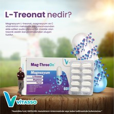 Vitasso Mag-Threeon 60 Kapsül Kutu MAGNEZYUM,B6,B12,C,D3,K2 Vitamin ve Mineral Gıda Takviyesi