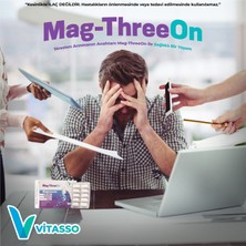 Vitasso Mag-Threeon 60 Kapsül Kutu MAGNEZYUM,B6,B12,C,D3,K2 Vitamin ve Mineral Gıda Takviyesi