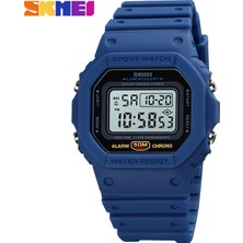 Hanyang Mavi Reloj Hombre Skmei Marka LED Izle Erkekler Spor Saatler Dijital Askeri Saat 50 M Su Geçirmez Açık Elbise Kol Saatleri (Yurt Dışından)