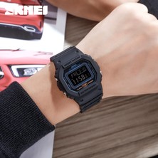 Hanyang Mavi Reloj Hombre Skmei Marka LED Izle Erkekler Spor Saatler Dijital Askeri Saat 50 M Su Geçirmez Açık Elbise Kol Saatleri (Yurt Dışından)