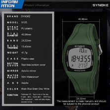 Hanyang Siyah Synoke Dijital Saatler Erkek Üst Marka Lüks 3D Pedometre Siyah Askeri Spor Izle Erkekler Su Geçirmez Kol Saati 9105 Reloj Hombre (Yurt Dışından)