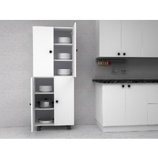 Zerka Concept Tamamı Mdf 6 Raflı Çok Amaçlı Banyo Dolabı 50 cm