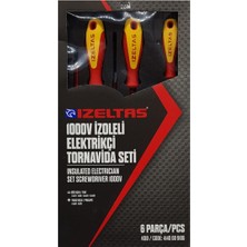 İzeltaş 1000V Izoleli Elektrikçi Tornavida Seti 6 Parça