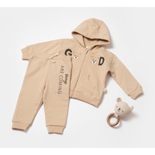 Baby Cosy Babycosy Organik Kapüşonlu Ceket & Pantolon Takımı