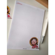 Sevimli Kızçe Desenli Kareli Notepad 03 Günlük Planlayıcı, Defter, To Do List, Not Defteri, Ajanda