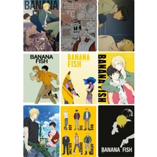 Owl Bag Banana Fish 1 No  Desenli  Tasarım Mini 9' Lu Fotokart Seti