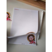 Sevimli Kızçe Desenli Kareli Notepad 03 Günlük Planlayıcı, Defter, To Do List, Not Defteri, Ajanda